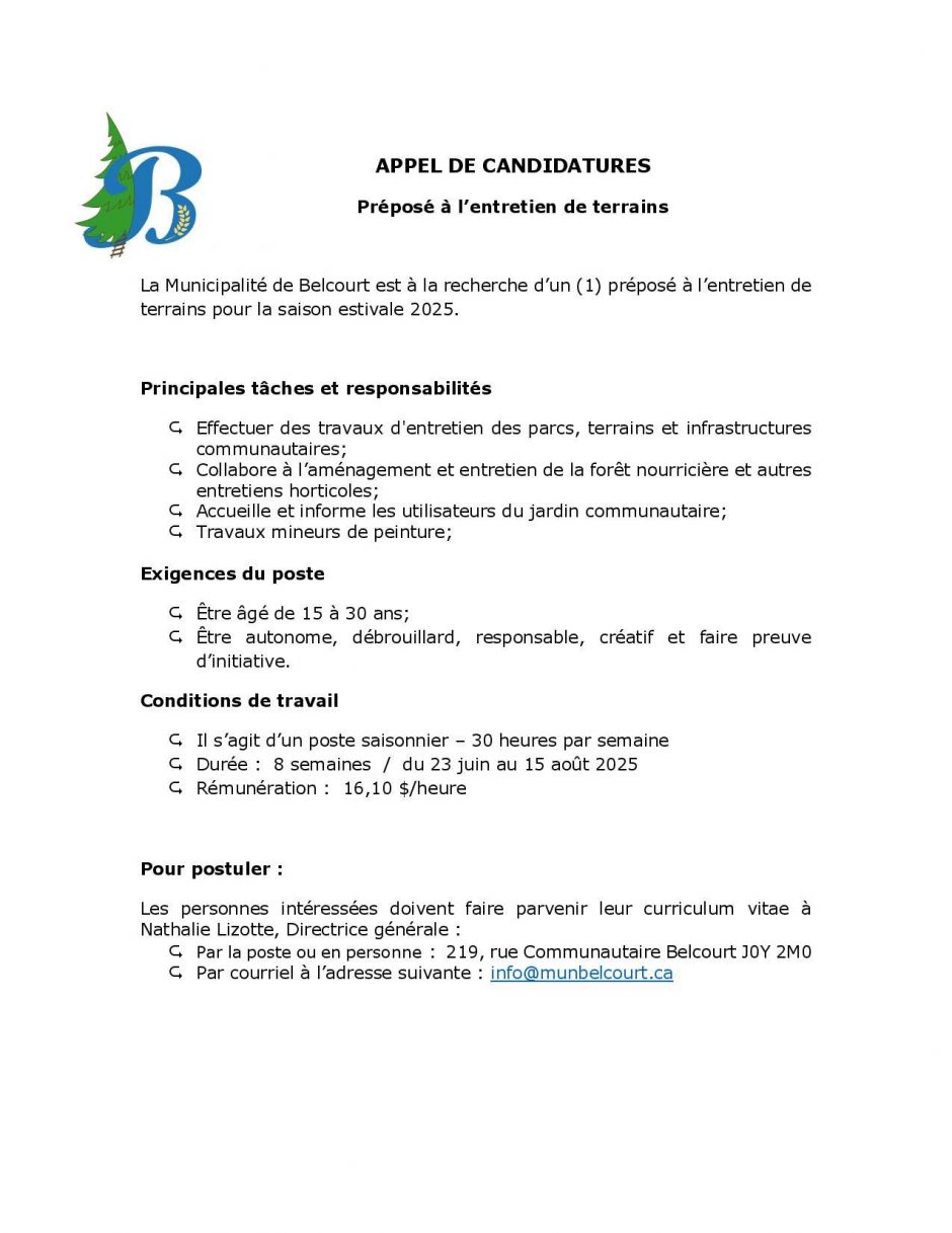 Appel De Candidature Projet Emploi 2025 Page 001